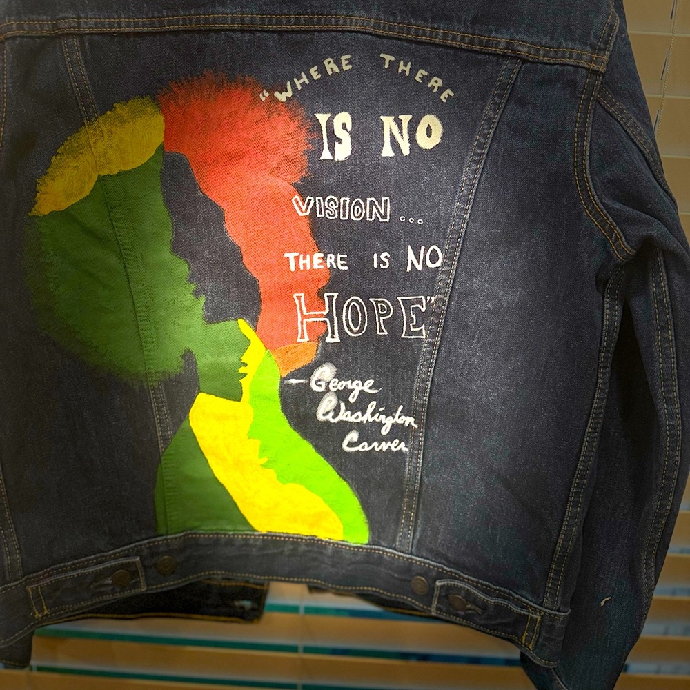Custom “Black History” Levi’s Jacket W SzM - Picture 6 of 6